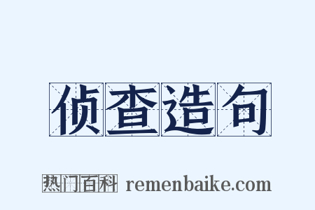 侦查造句是什么意思的图片